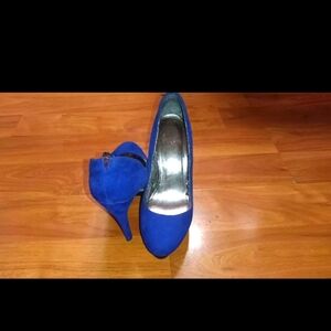 Blue high heels